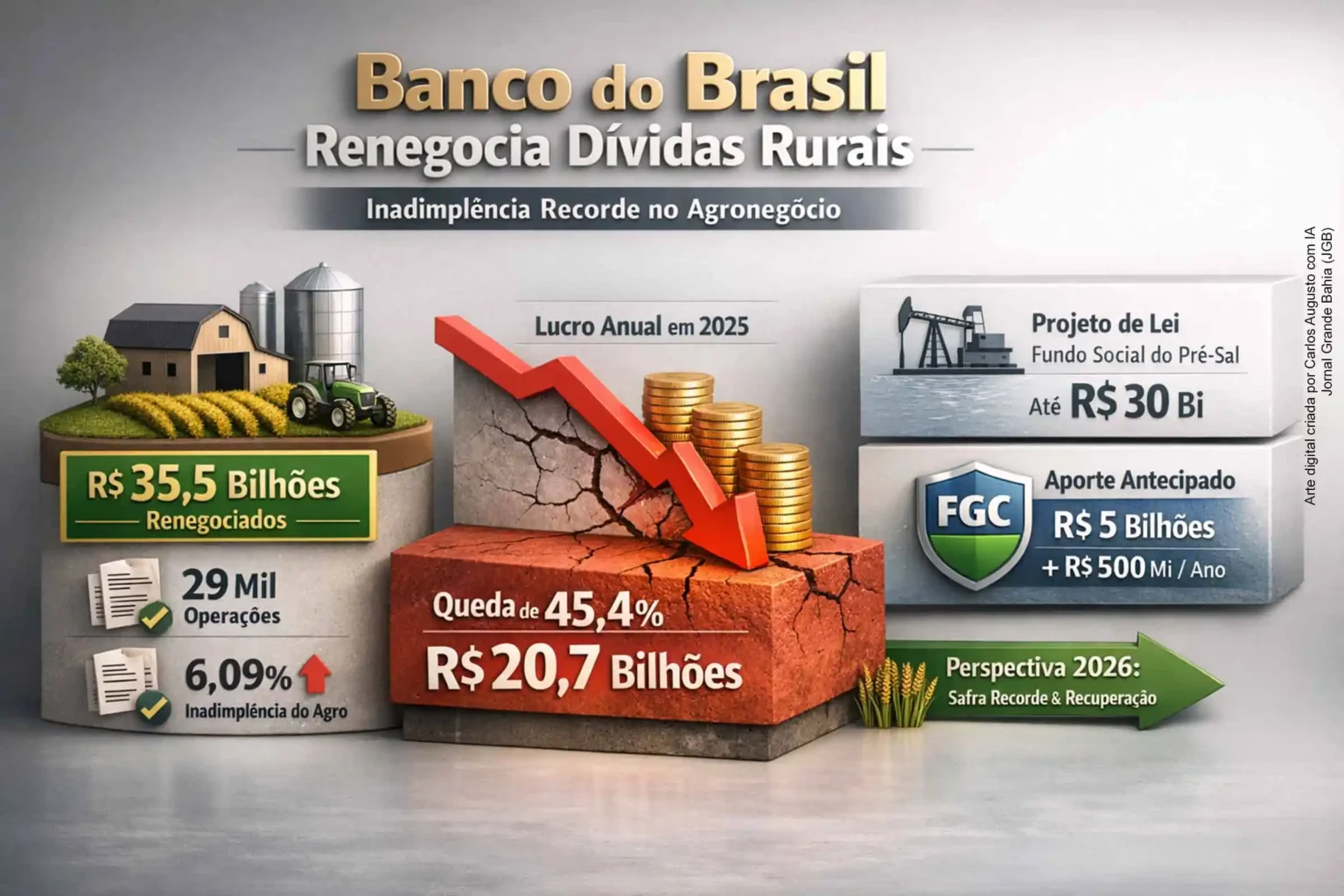 Banco do Brasil Renegocia R$ 35,5 Bilhões em Dívidas Rurais em Meio a Crise de Inadimplência