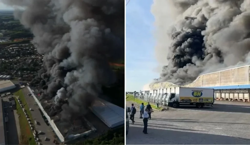 Incêndio em Viana: Supermercados BH Sofre Perda Total e Proprietário Acompanha Situação no ES