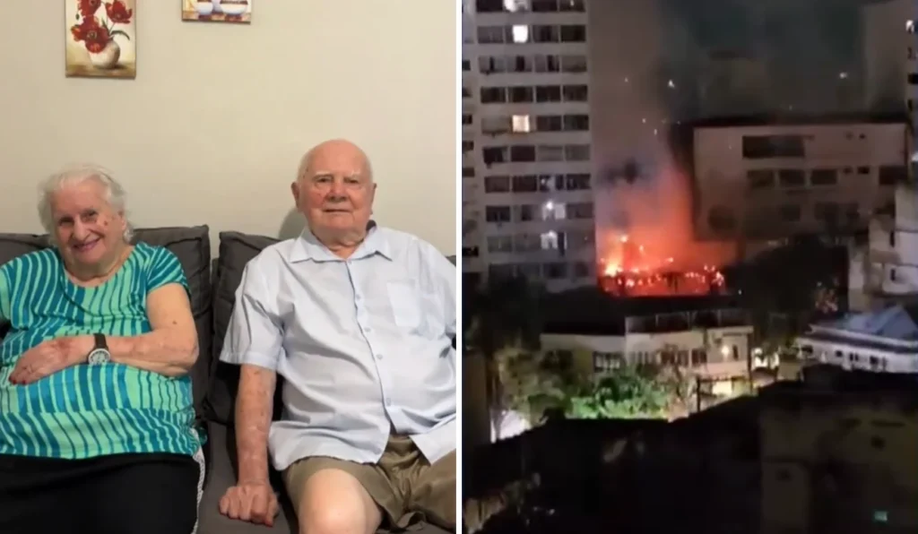 Incêndio em Vitória: Casal de Idosos Resgatado Retorna para Casa em Segurança Incêndio em Vitória: Casal de Idosos Resgatado Retorna para Casa em Segurança