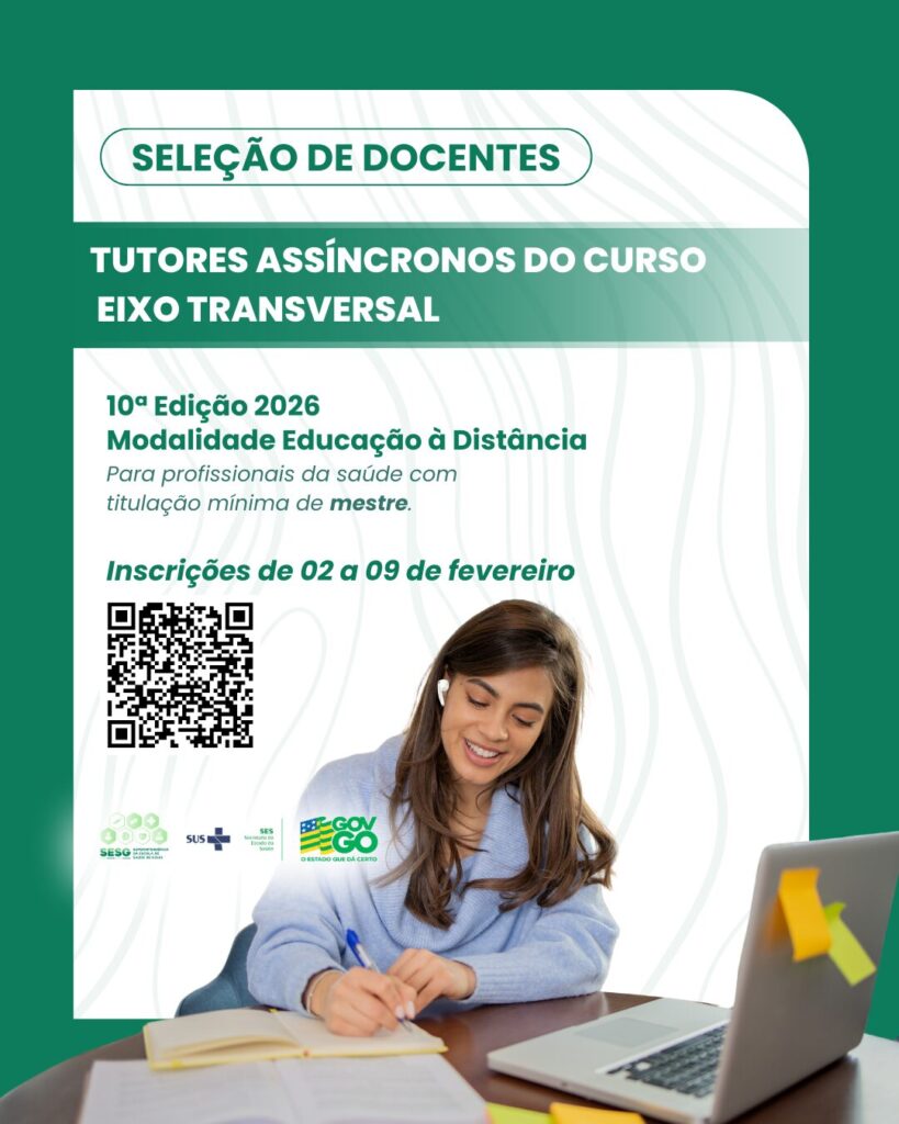 Seleção de Tutores Assíncronos para Curso EAD da Saúde em Goiás Seleção de Tutores Assíncronos para Curso EAD da Saúde em Goiás