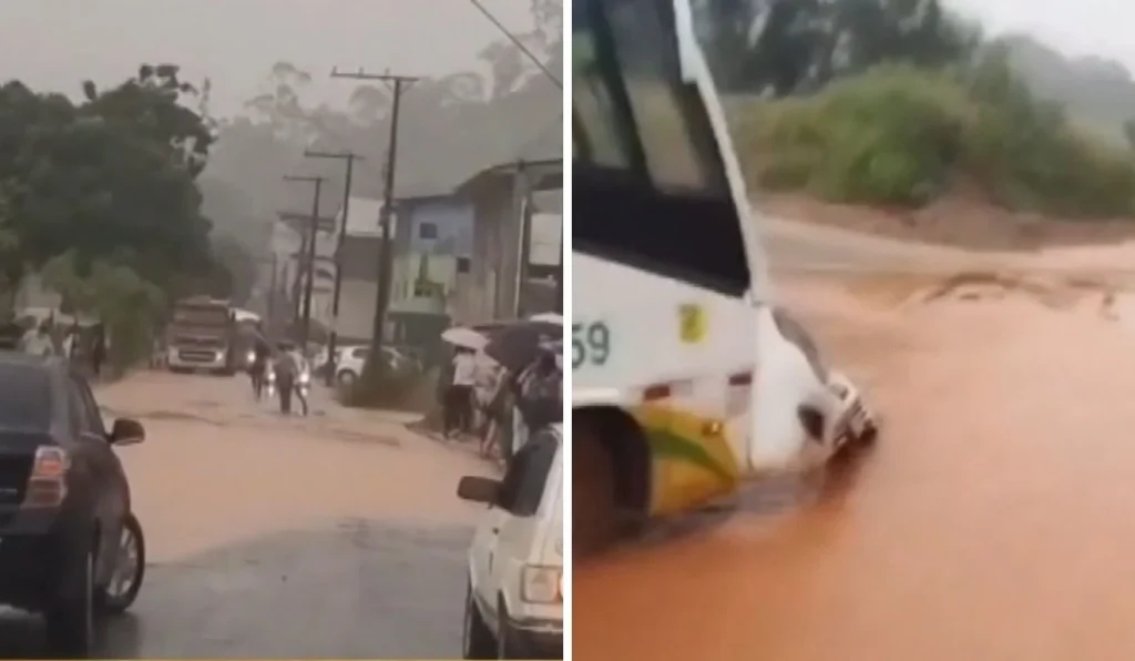 Cachoeiro de Itapemirim sofre com forte chuva e Inmet alerta para risco em todo o ES