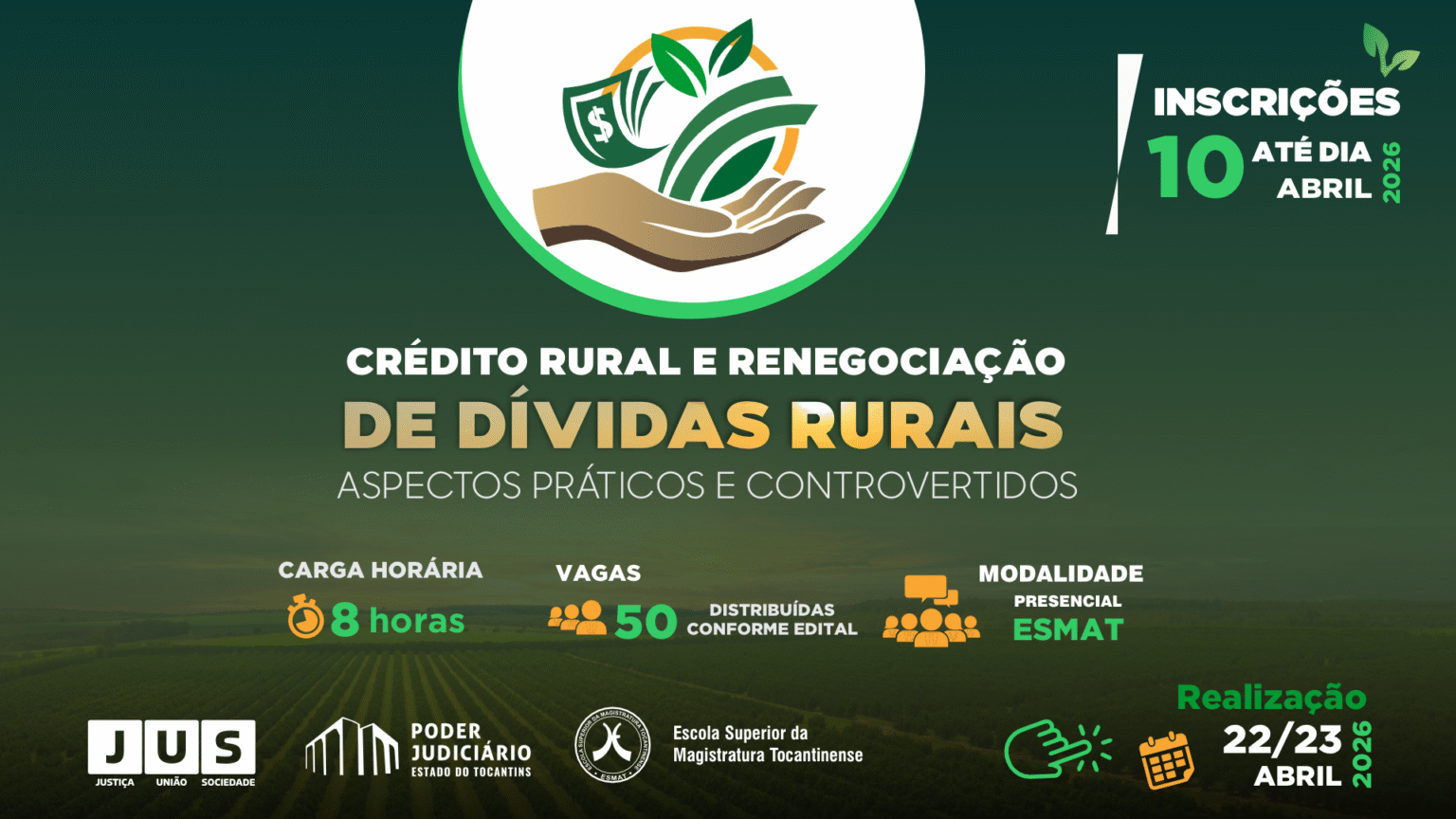Esmat Inicia Inscrições para Curso de Crédito Rural e Renegociação de Dívidas no Agronegócio