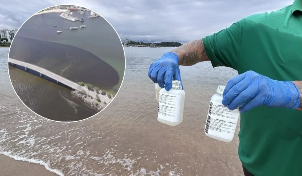 Investigação da Mancha na Baía de Vitória: Primeira Coleta de Água é Realizada