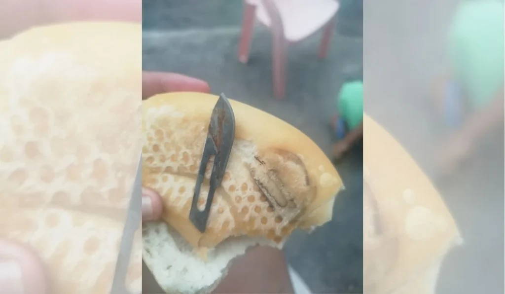 Menina de 9 Anos Quase Engasga com Lâmina de Estilete em Pão Comprado em Supermercado