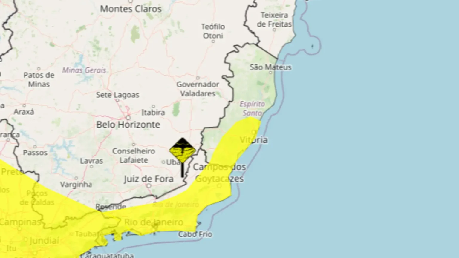 Alerta Amarelo: Chuva Intensa e Ventos Fortes no Espírito Santo Neste Fim de Semana
