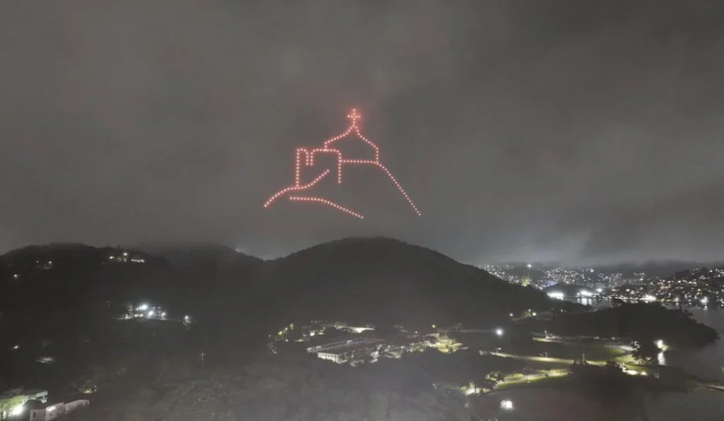 Drones Revelam Imagens de Nossa Senhora da Penha e do Convento na Festa da Penha