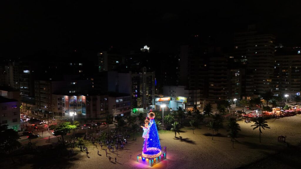 Imagem de Nossa Senhora da Penha será acesa em Vila Velha com mais de 120 mil luzes