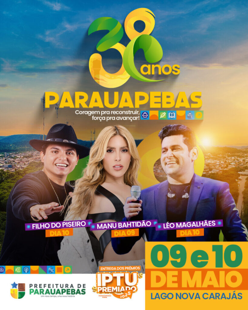Parauapebas Celebra 38 Anos com Música e Cultura em Grande Estilo