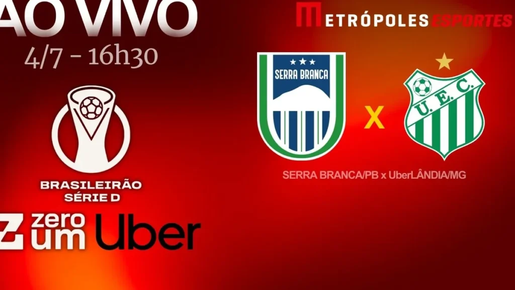 Série D ZeroUm: Transmissão ao Vivo de Serra Branca-PB x UberLÂNDIA-MG no Metrópoles Série D ZeroUm: Transmissão ao Vivo de Serra Branca-PB x UberLÂNDIA-MG no Metrópoles